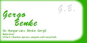 gergo benke business card