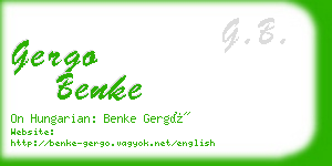 gergo benke business card